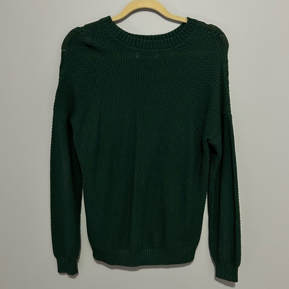 Green Oversized Hollister Cable Knit Sweater - Picture 2 of 3